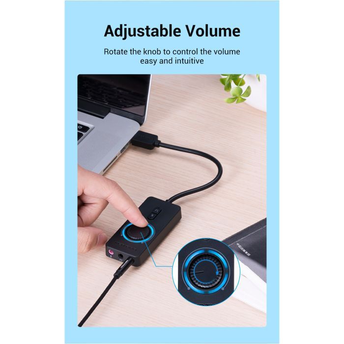 Звуковая плата Vention Audio USB 3х3,5mm jack 0.15m Volume Control (CDRBB) изображение 12