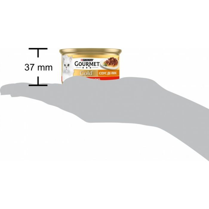 Вологий корм для кішок Purina Gourmet Gold. Соус Де-Люкс з яловичиною 85 г (7613036705134) зображення 4