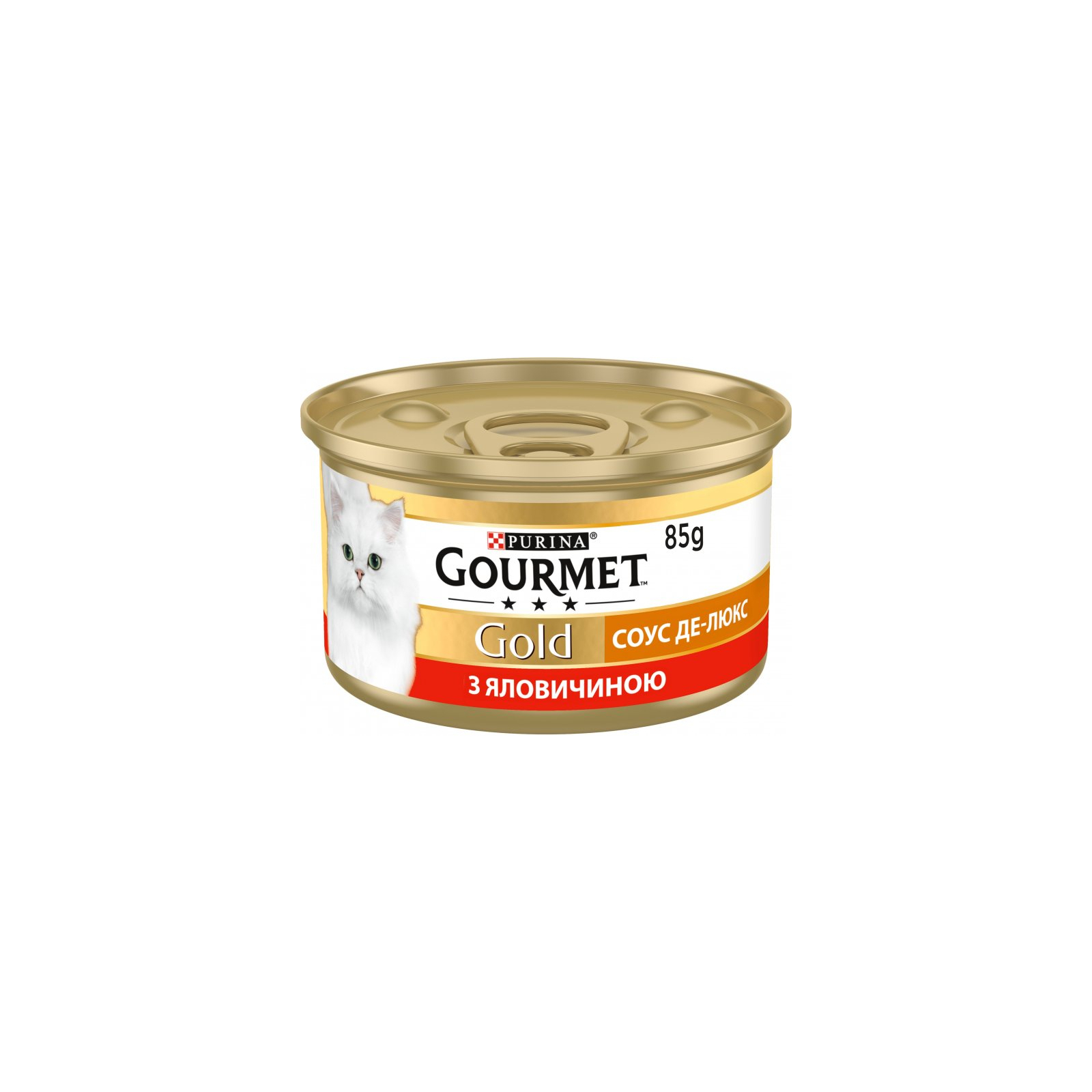 Вологий корм для кішок Purina Gourmet Gold. Соус Де-Люкс з яловичиною 85 г (7613036705134)