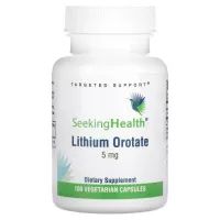 Травы Seeking Health Литий оротат, 5 мг, Lithium Orotate, 100 вегетарианских капсул (SKH-52061)