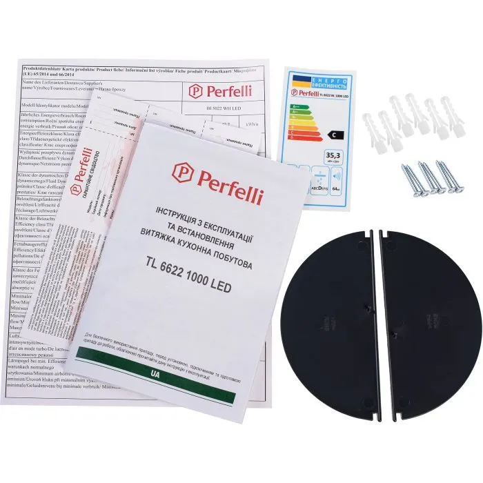 Вытяжка кухонная Perfelli TL 6622 BL 1000 LED изображение 11