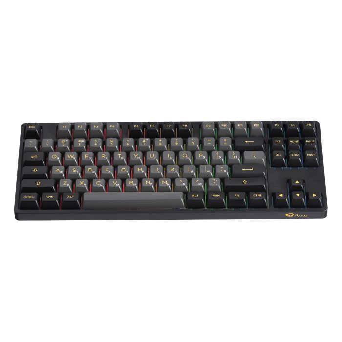 Клавиатура Akko 5087B Plus Black Gold 87Key CS Silver Hot-swappable UA RGB Black (6925758620291) изображение 10