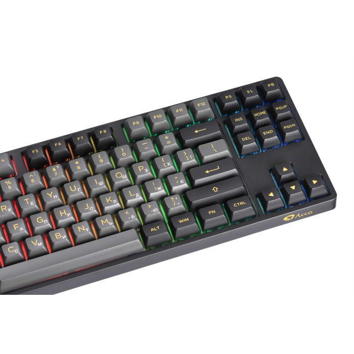 Клавиатура Akko 5087B Plus Black Gold 87Key CS Silver Hot-swappable UA RGB Black (6925758620291) изображение 12