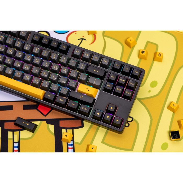 Клавиатура Akko 5087B Plus Black Gold 87Key CS Silver Hot-swappable UA RGB Black (6925758620291) изображение 3