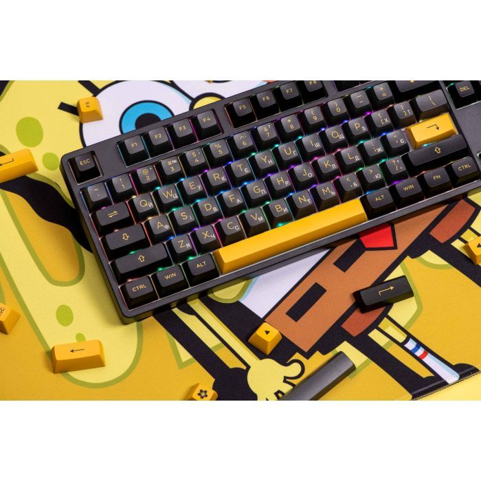 Клавиатура Akko 5087B Plus Black Gold 87Key CS Silver Hot-swappable UA RGB Black (6925758620291) изображение 4