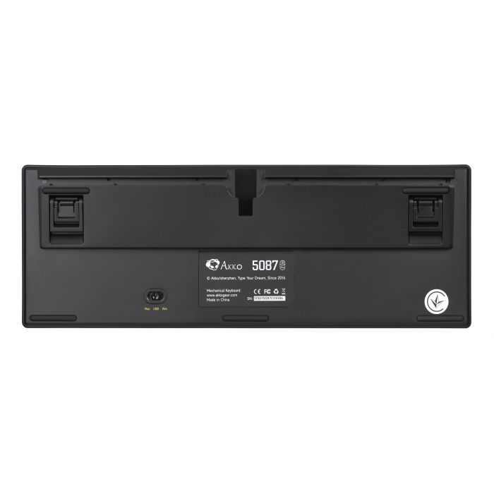 Клавиатура Akko 5087B Plus Black Gold 87Key CS Silver Hot-swappable UA RGB Black (6925758620291) изображение 6