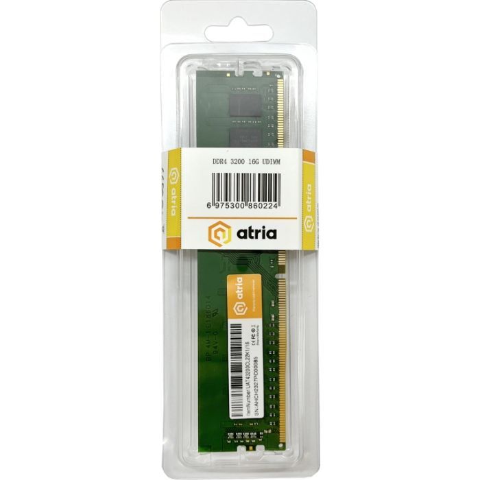 Модуль памяти для компьютера DDR4 16GB 3200 MHz ATRIA (UAT43200CL22K1/16) изображение 3