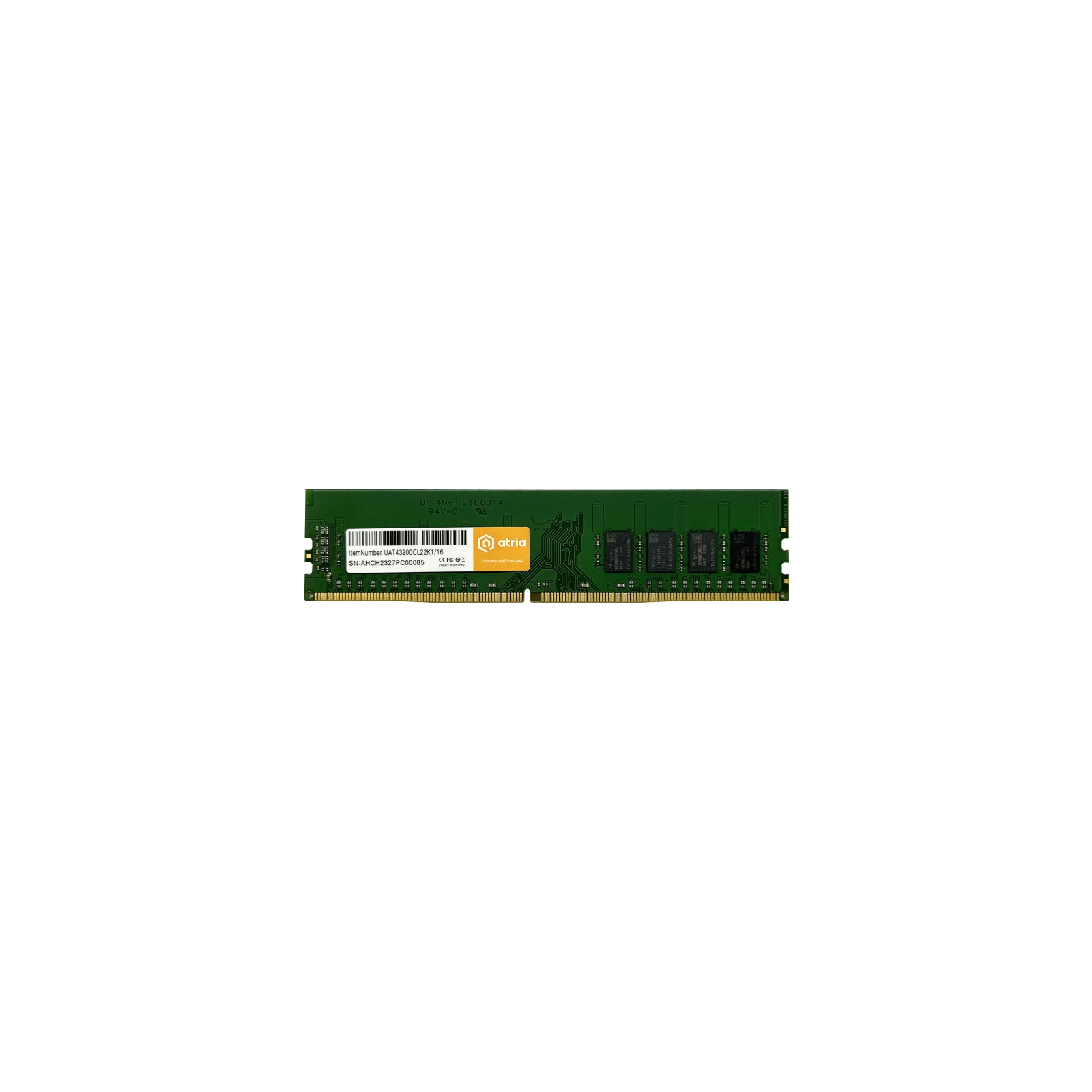 Модуль пам'яті для комп'ютера DDR4 8GB 3200 MHz ATRIA (UAT43200CL22K1/8)