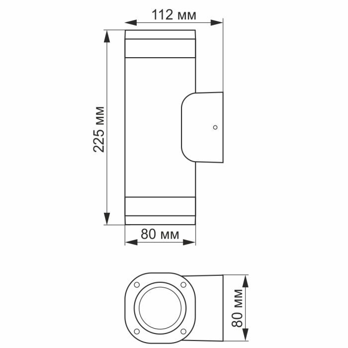 Світильник Videx архітектурний AR072G IP54 GU10x2 (VL-AR072G) зображення 4