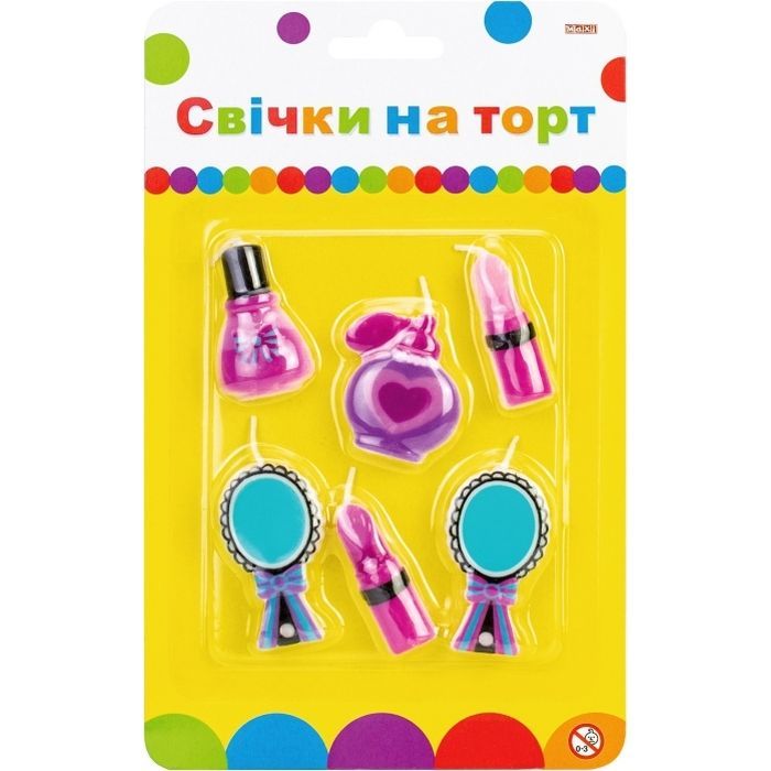 Свеча Maxi Мейкап 6 шт на торт (MX624031)