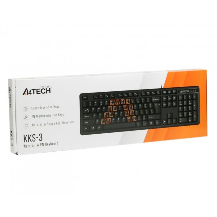 Клавиатура A4Tech KKS-3 USB Black изображение 5