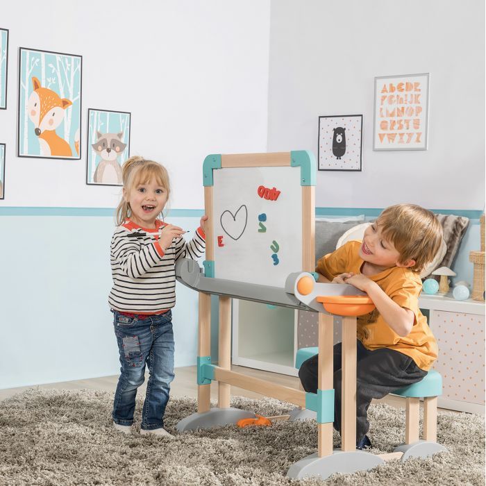 Мольберт Smoby 2в1 Парта-трансформер деревянный 64х60х91 см (420304) изображение 8