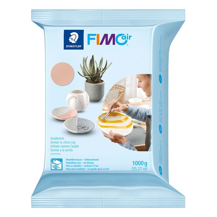 Пластика Fimo Air самозастывающая, 1 кг бледно-розовая (4006608806699)