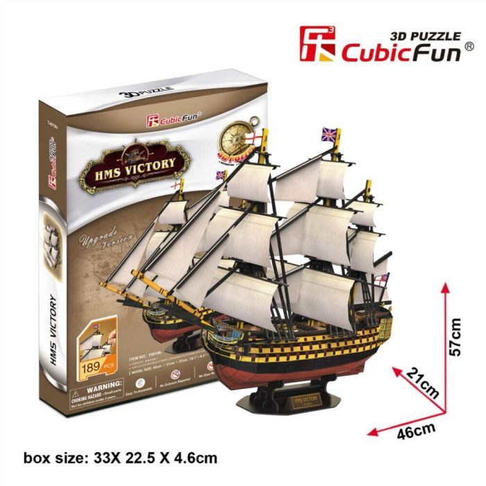 Пазл Cubic Fun Трехмерная головоломка-конструктор HMS Victory (T4019h) изображение 2
