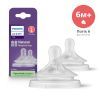 Соска Philips AVENT Natural силіконова, Природний потік, 6 міс+, 2 ш (SCY966/02)