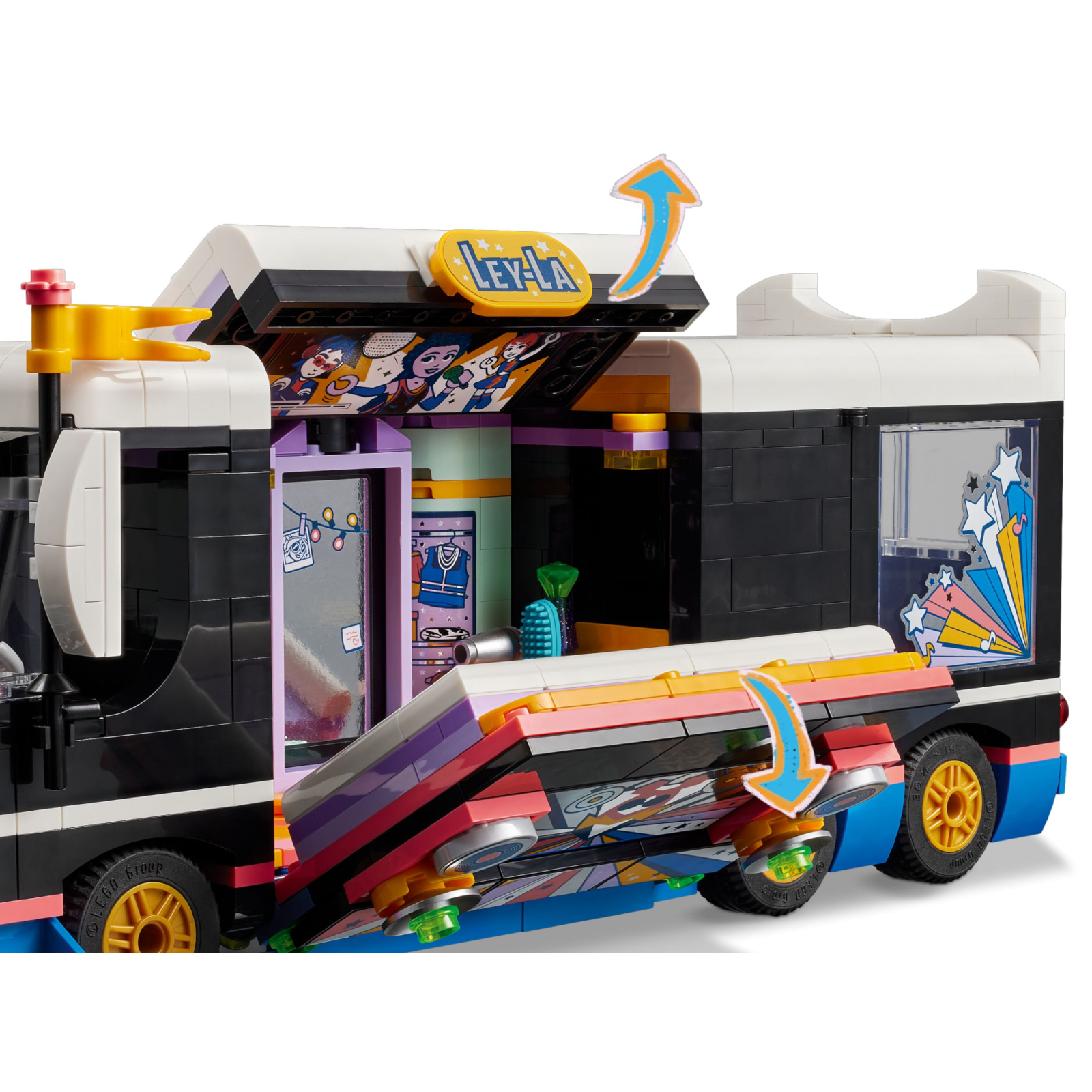 Конструктор LEGO Friends Автобус для музичного туру попзірки 845 деталей (42619) зображення 4
