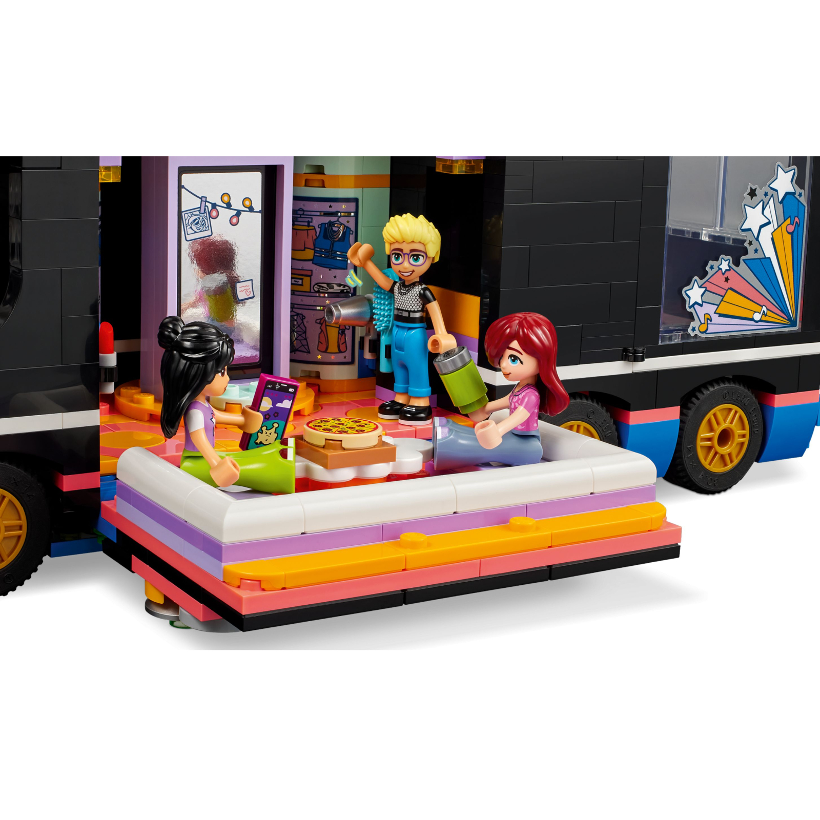 Конструктор LEGO Friends Автобус для музичного туру попзірки 845 деталей (42619) зображення 7