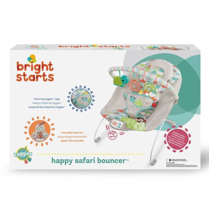 Крісло-гойдалка Bright Starts Happy Safari Bouncer (11508) зображення 4 Крісло-гойдалка Bright Starts Happy Safari Bouncer (11508) зображення 4