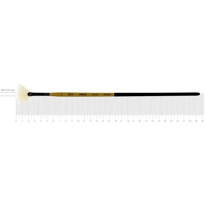 Пензлик для малювання Rosa Щетина віялова, AMBER 2306FN, №10 (4823098533566)
