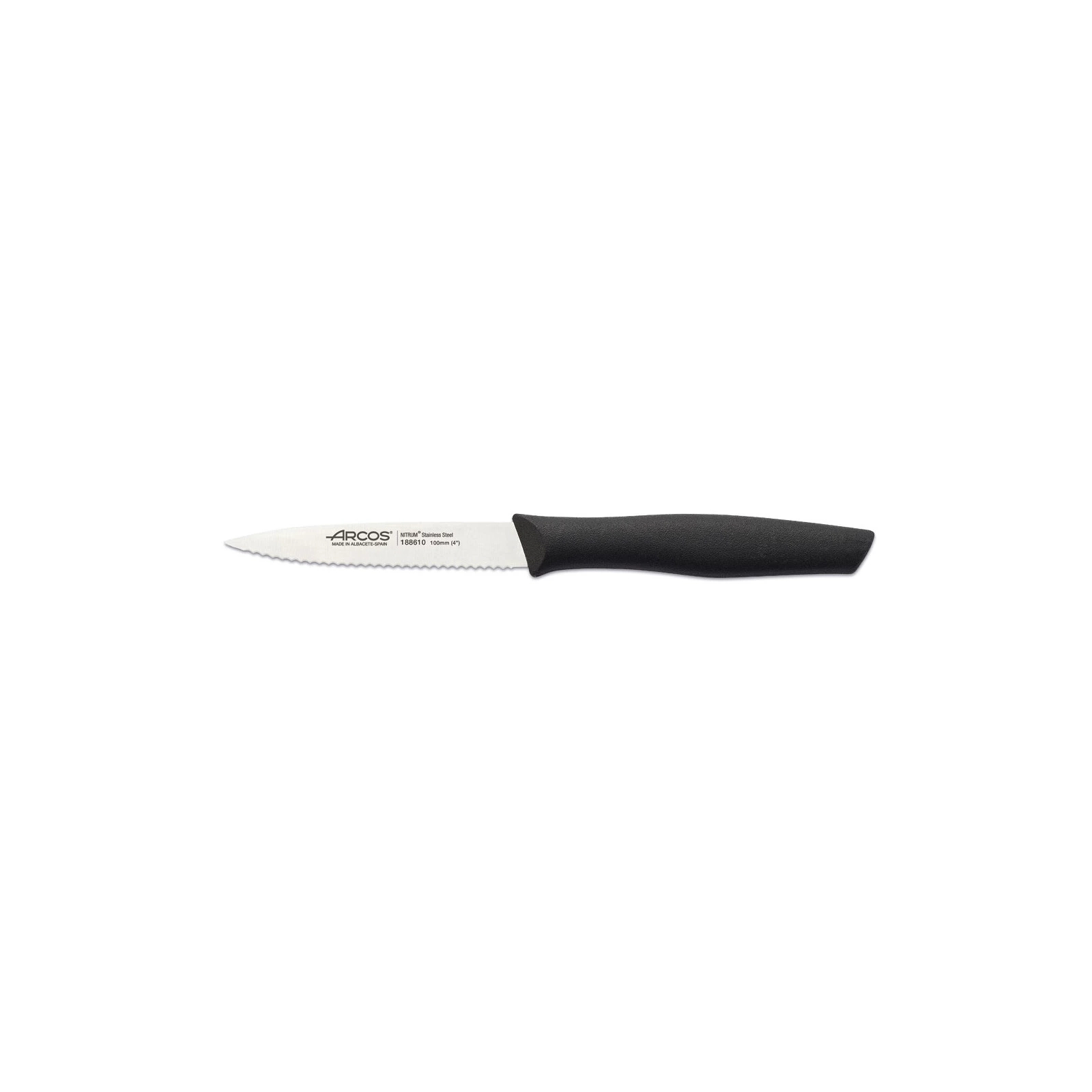Кухонный нож Arcos Nova для чищення зубчатий 100 мм Чорний (188610) изображение 2