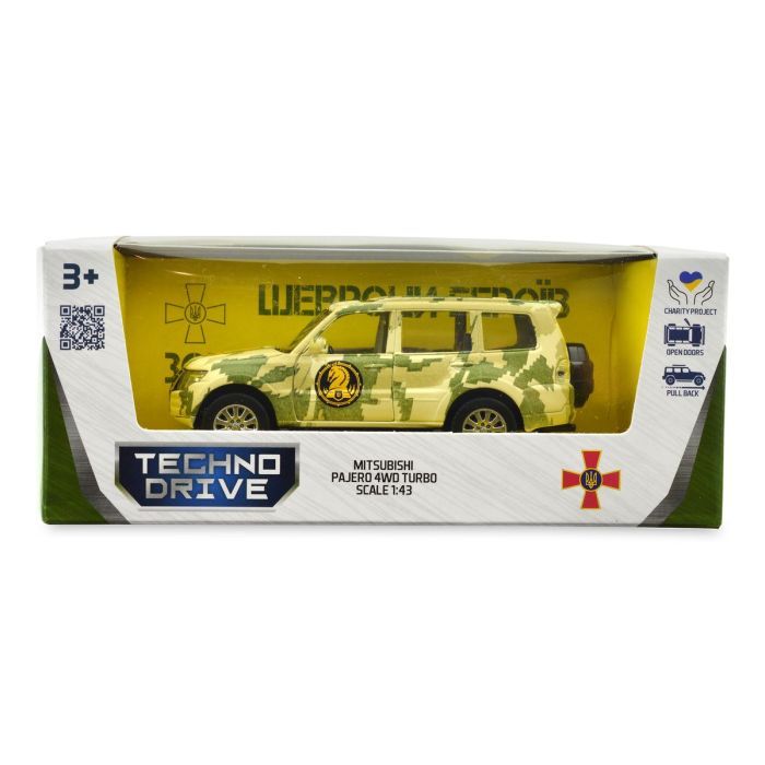 Машина TechnoDrive Автомодель серії Шеврони Героїв - Mitsubishi Pajero 4WD Tubro - 47 ОМБр (250361M) зображення 6