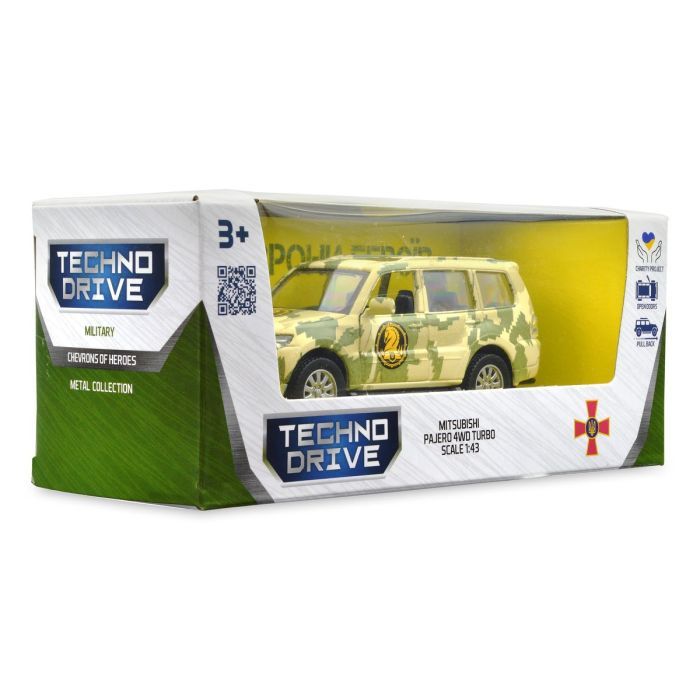 Машина TechnoDrive Автомодель серії Шеврони Героїв - Mitsubishi Pajero 4WD Tubro - 47 ОМБр (250361M) зображення 7