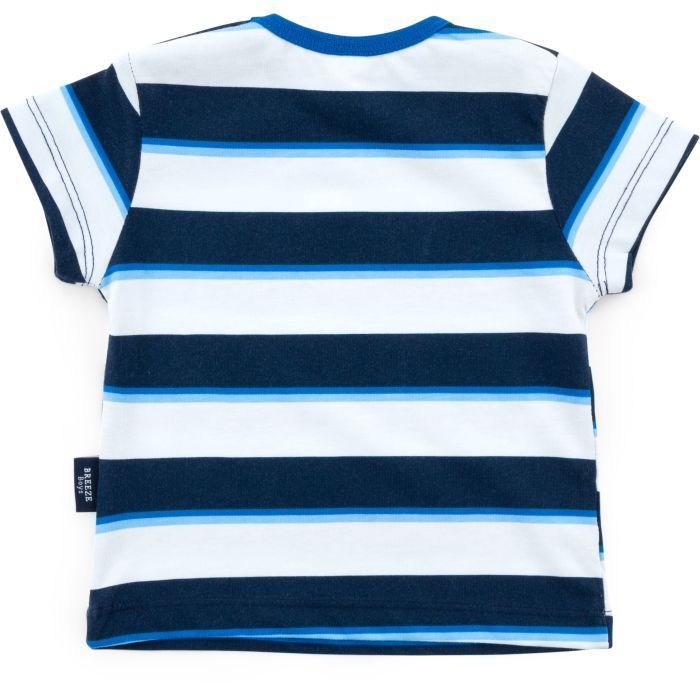 Футболка дитяча Breeze в смужку (791-1-86-blue) зображення 2