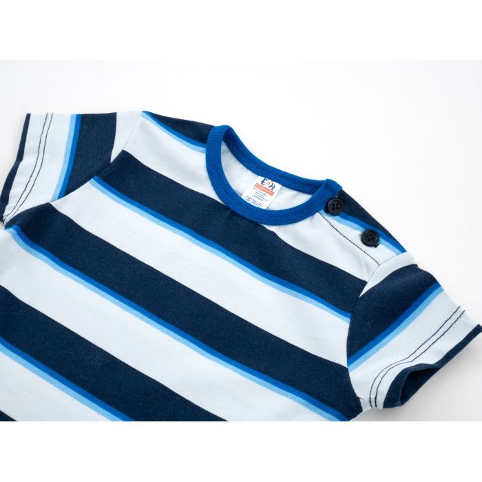 Футболка дитяча Breeze в смужку (791-1-86-blue) зображення 3