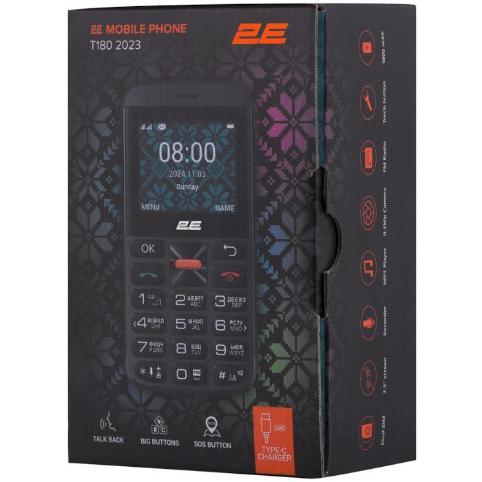 Мобильный телефон 2E T180 MAX Black (688130251051) изображение 10