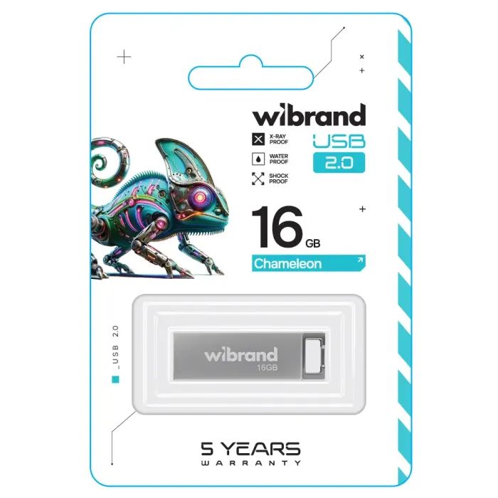 USB флеш накопичувач Wibrand 16GB Chameleon Red USB 2.0 (WI2.0/CH16U6R) зображення 2