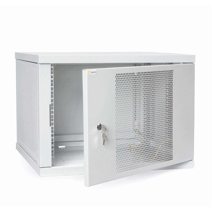 Шкаф настенный Ipcom 9U, 600*450, перфорация, RAL9005 (СН-9U-060х045-ДП-7035) изображение 2