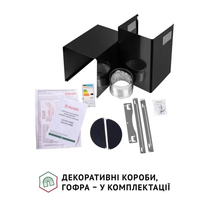 Витяжка кухонна Perfelli GRASSI 6HMB NERO зображення 10