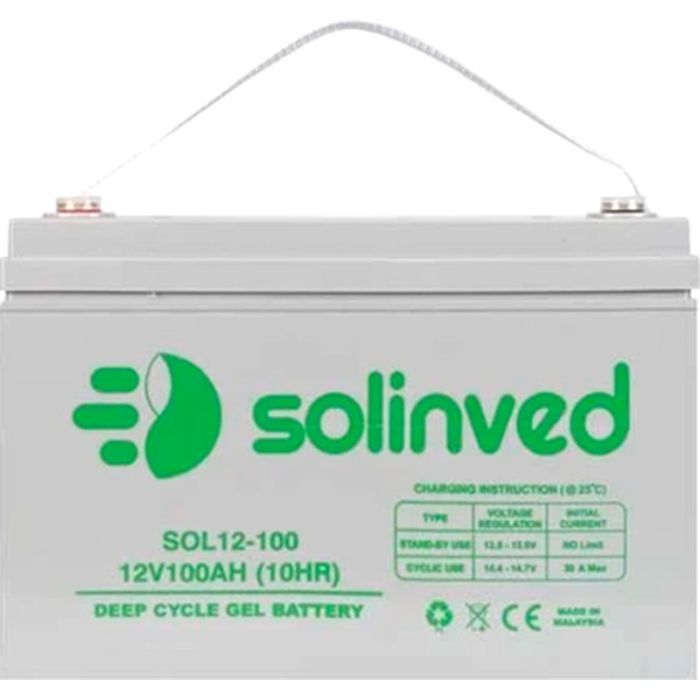 Батарея к ИБП Solinved 12V-100Ah, GEL (SLG100-12) изображение 2