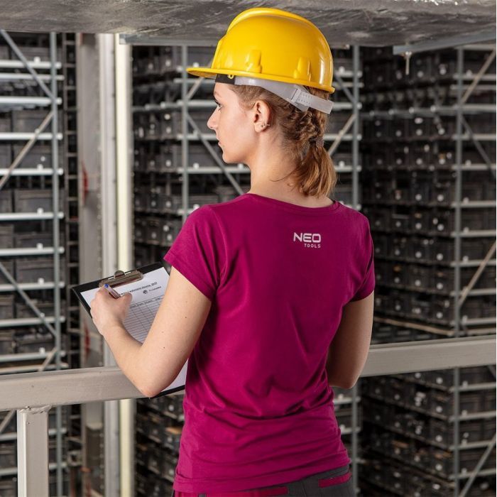 Футболка робоча Neo Tools Woman Line, 95% бавовна, L(40), бордовий (80-611-L) зображення 3