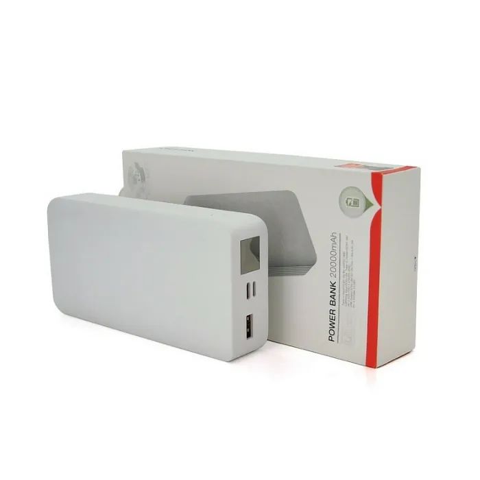 Батарея універсальна XO 20000mAh, PD/20W, QC/18W, Lightning, Type-C, USB, white (XO-PR144W) зображення 2