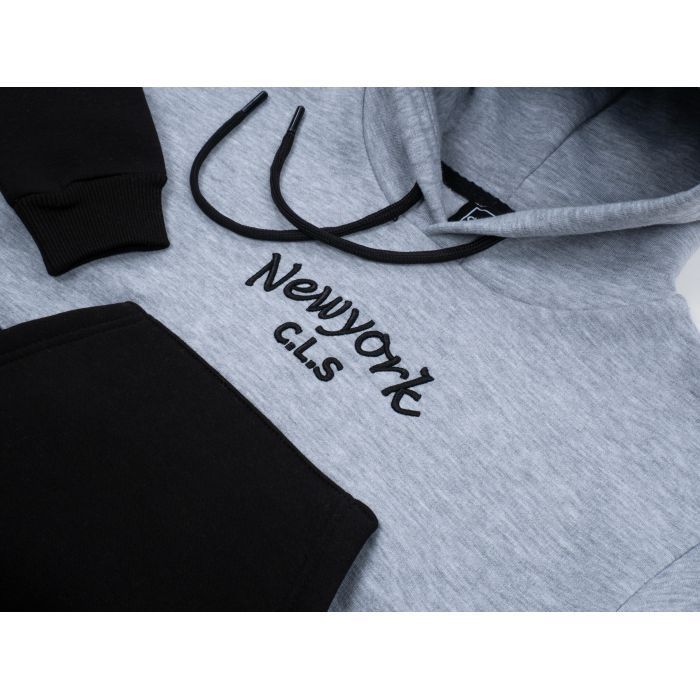 Спортивний костюм дитячий Cloise з худи на флісі (CL0215009-128-gray) зображення 6