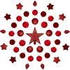 Елочная игрушка House Of Seasons Пластик 40 шт Шарики и украшения красные (8718861796735)