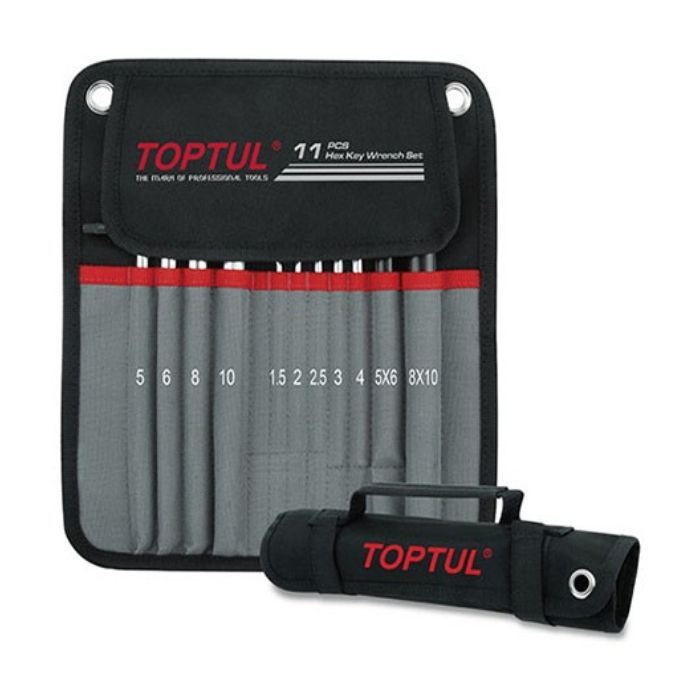 Ключ Toptul шестигранный с шаром 1,5-10мм 11шт. супердлинный в чехле (GPAQ1101) изображение 2