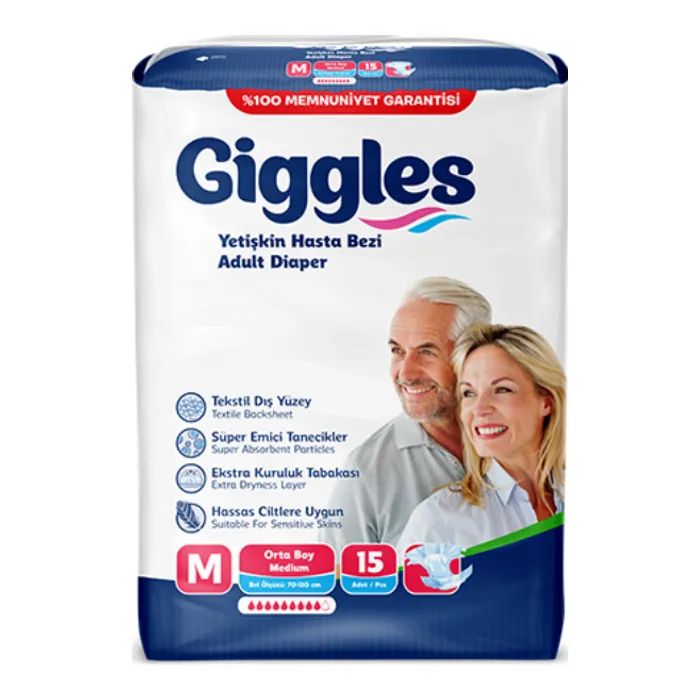 Подгузники для взрослых Giggles Medium 15 шт (8680131204397)
