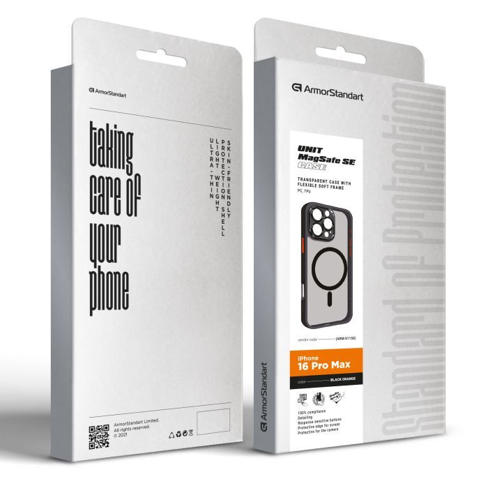 Чохол до мобільного телефона Armorstandart Unit MagSafe SE Apple iPhone 16 Pro Max Orange Black (ARM81151) зображення 2