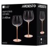 Набор бокалов Ardesto Black Mars Amber 420мл, 2шт, скло, прозоро-золотистий (AR2642G) изображение 4