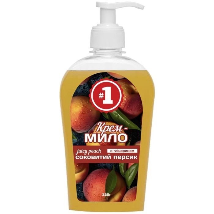 Рідке мило #1 Соковитий персик з гліцерином 325 г (4820270631492)