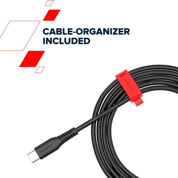 Дата кабель USB 2.0 AM to USB-C 1.2m 18W White Canyon (CNS-AC18SC12W) зображення 4