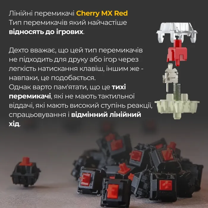 Клавіатура Ducky One 3 SF Cherry MX Red RGB UA USB Black (DKON2167ST-RUAPXCLAWSC1) зображення 5
