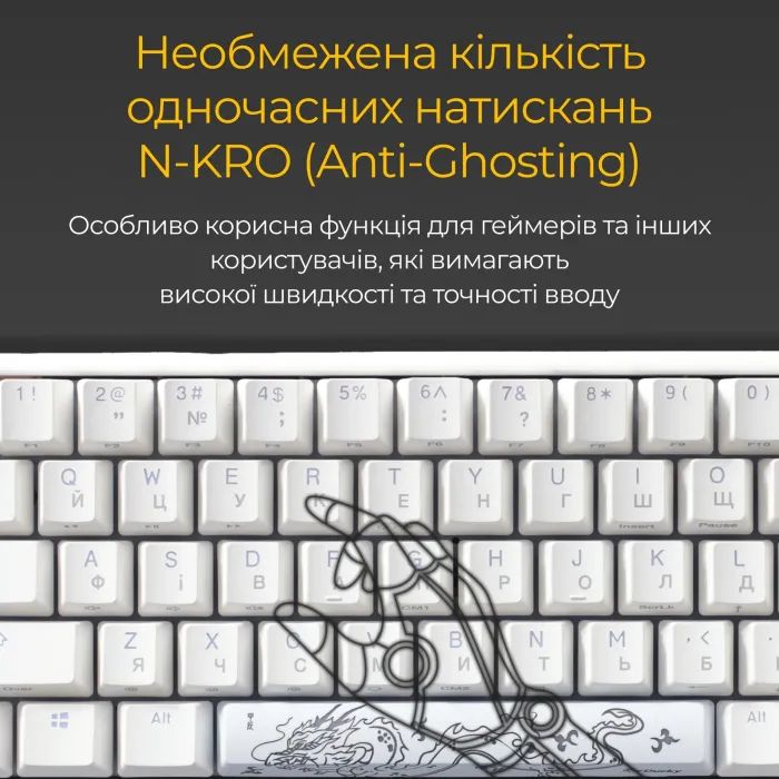Клавиатура Ducky One 3 SF Cherry MX Red RGB UA USB Black (DKON2167ST-RUAPXCLAWSC1) изображение 9