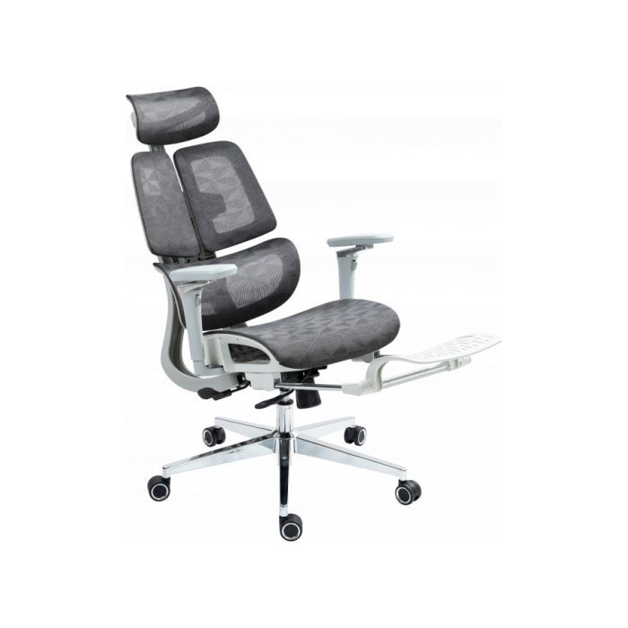 Офисное кресло GT Racer B-2450 White/Gray изображение 2