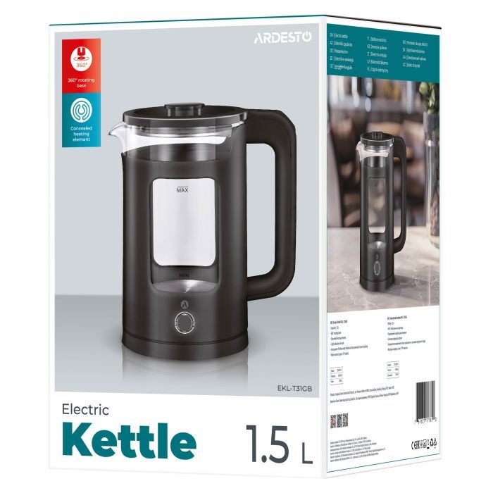 Електрочайник Ardesto EKL-T31GB зображення 6