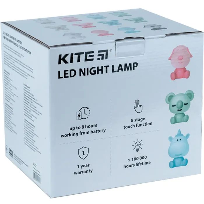 Ночник Kite Светильник LED с аккумулятором Unicorn, розовый (K24-491-1-2) изображение 3