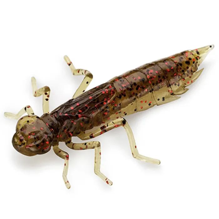 Силикон рыболовный FishUP Dragonfly 0.75" 045 - Green Pumpkin/Red&Black (12шт/уп) (1864.04.72)