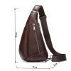 Сумка Vintage Мужская слинг кожаная Коричневая (14737) изображение 3